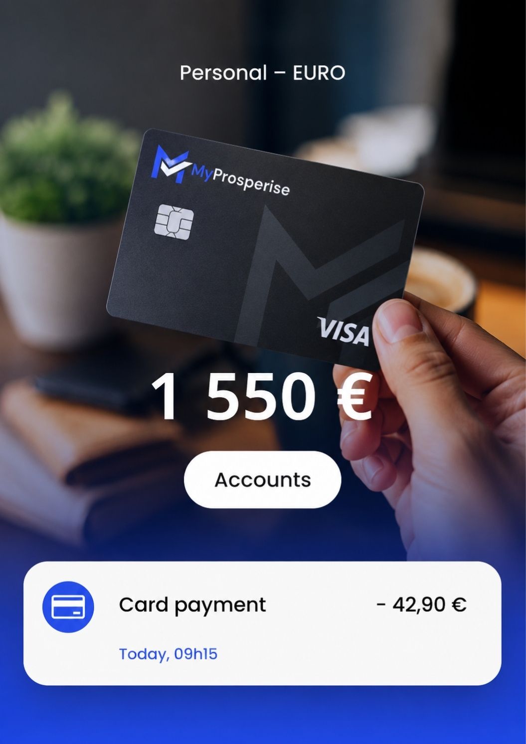 Aperçu de l'application MyProsperise — écran 3